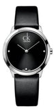 Calvin Klein Minimal Black Dial Black Leather Strap Watch for Women - K3M231C4 Buy Now By Calvin Klein