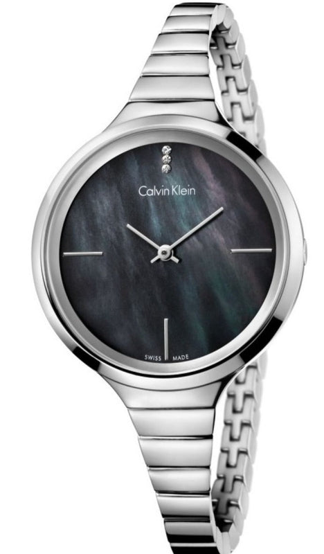 Calvin Klein Lively Black Dial Silver Steel Strap Watch for Women - K4U2312S Buy Now By Calvin Klein