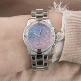 Guess Confetti Multicolored Dial Silver Steel Strap Watch For Women - W0774L1 Buy Now By Guess