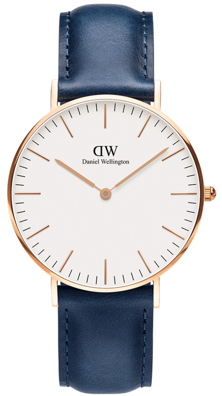 Daniel Wellington Classic Somerset White Dial Blue Leather Strap Watch For Men - DW00100121 Buy Now By Daniel Wellington