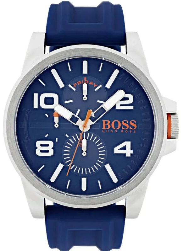 Hugo Boss Detroit Quartz Blue Dial Blue Silicone Strap Watch For Men - 1550008 Buy Now By Hugo Boss
