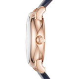 Emporio Armani Meccanico Silver Dial Blue Leather Strap Watch For Men - AR60009 Buy Now By Emporio Armani