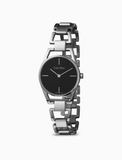 Calvin Klein Dainty Black Dial Silver Steel Strap Watch for Women - K7L23141 Buy Now By Calvin Klein