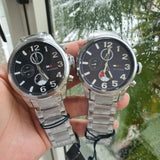 Tommy Hilfiger Jackson Chronograph Blue Dial Silver Steel Strap Watch for Men - 1791242 Buy Now By Tommy Hilfiger