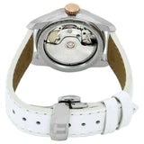 Tissot T-Classic Powermatic 80 Mother of Pearl Silver Dial White Leather Strap Watch For Women - T108.208.26.117.00 Buy Now By Tissot