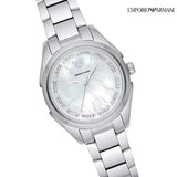 Emporio Armani Valeria Quartz Mother of Pearl Dial Silver Steel Strap Watch For Women - AR11030 Buy Now By Emporio Armani