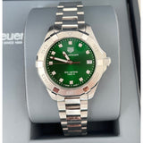 Tag Heuer Aquaracer Diamonds Emerald Green Dial Silver Steel Strap Watch for Women - WBD1316.BA0740 Buy Now By Tag Heuer