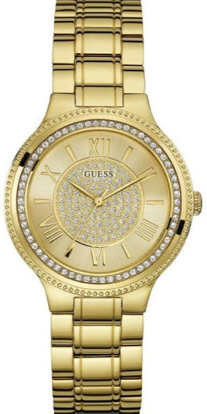 Guess Madison Diamonds Gold Dial Gold Steel Strap Watch for Women - W0637L2 Buy Now By Guess
