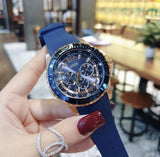 Guess Maverick Blue Dial Blue Rubber Strap Watch for Men - W0485G1 Buy Now By Guess