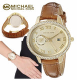Michael Kors Whitley Quartz Gold Dial Brown Leather Strap Watch For Women - MK2428 Buy Now By Michael Kors