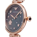 Emporio Armani Arianna Black Dial Rose Gold Stainless Steel Watch For Women - AR11197 Buy Now By Emporio Armani