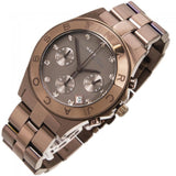 Marc Jacobs Blade Chronograph Brown Dial Brown Steel Strap Watch for Women - MBM3121 Buy Now By Marc Jacobs