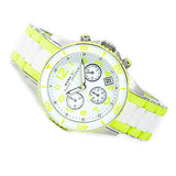Marc Jacobs Rock Chronograph White Dial White & Green Silicone Strap Watch for Women - MBM2592 Buy Now By Marc Jacobs