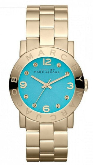 Marc Jacobs Amy Green Dial Gold Steel Strap Watch for Women - MBM8624 Buy Now By Marc Jacobs