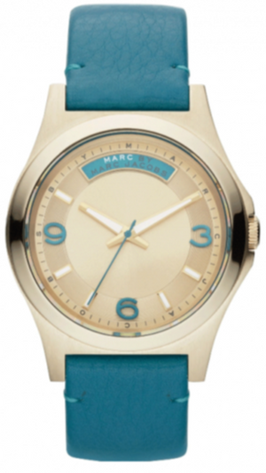 Marc Jacobs Baby Dave Gold Dial Blue Leather Strap Watch for Women - MBM1263 Buy Now By Marc Jacobs