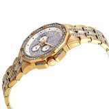 Bulova Crystal Collection Octova White Dial Gold Steel Strap Watch for Men - 98C126 Buy Now By Bulova