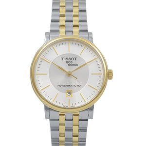 Tissot Carson Premium Powermatic 80 White Dial Two Tone Steel Strap Watch For Men - T122.407.22.031.00 Buy Now By Tissot