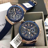 Guess Zena Blue Dial Blue Silicone Strap Watch For Women - W1049L2 Buy Now By Guess