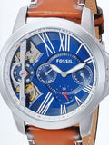 Fossil Grant Twist Multifunction Blue Dial Brown Leather Strap Watch for Men - ME1161 Buy Now By Fossil