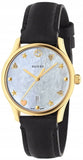 Gucci G-Timeless Mother of Pearl Dial Black Leather Strap Watch For Women - YA1264044 Buy Now By Gucci