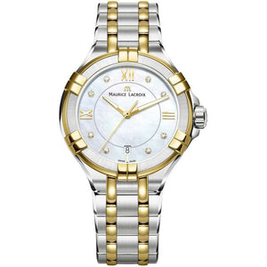 Maurice Lacroix Aikon Mother of Pearl Dial Two Tone Steel Strap Watch for Women - A11006-PVY13-171-1 Buy Now By Maurice Lacroix