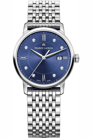 Maurice Lacroix Eliros Sunbrushed Blue Dial Silver Steel Strap Watch for Women - EL1094-SS002-130-1 Buy Now By Maurice Lacroix