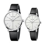 Calvin Klein Evan White Dial Black Leather Strap Watch for Women - K7B231CY Buy Now By Calvin Klein