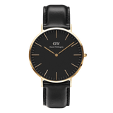 Daniel Wellington Classic Sheffield Black Dial Black Leather Strap Watch For Women - DW00100139 Buy Now By Daniel Wellington