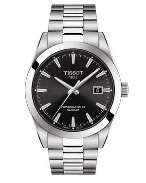 Tissot Gentleman Powermatic 80 Silicium Black Dial Silver Steel Strap Watch For Men - T127.407.11.051.00 Buy Now By Tissot