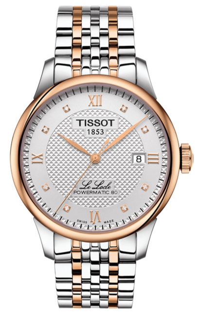 Tissot T Classic Le Locle Powermatic 80 Silver Dial Two Tone Steel Strap Watch For Men - T006.407.22.036.00 Buy Now By Tissot