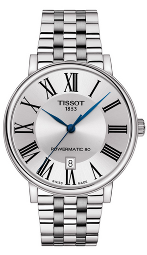 Tissot T Classic Carson Premium Powermatic 80 Silver Dial Silver Steel Strap Watch For Men - T122.407.11.033.00 Buy Now By Tissot