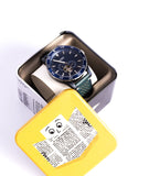 Fossil Crewmaster Sports Automatic Blue Dial Blue Leather Strap Watch for Men - ME3149 Buy Now By Fossil