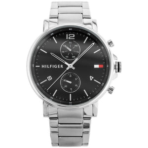 Tommy Hilfiger Daniel Black Dial Silver Steel Strap Watch for Men - 1710413 Buy Now By Tommy Hilfiger
