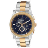 Fossil Machine Blue Dial Two Tone Steel Strap Watch for Men - FS5037 Buy Now By Fossil