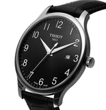 Tissot T Classic Tradition Black Dial Black Leather Strap Watch For Men - T063.610.16.052.00 Buy Now By Tissot