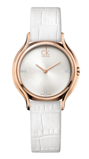 Calvin Klein Skirt White Dial White Leather Strap Watch for Women - K2U236KW Buy Now By Calvin Klein
