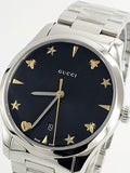 Gucci G Timeless Black Dial Silver Steel Strap Watch For Women - YA1264029A Buy Now By Gucci