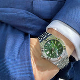 Maurice Lacroix Aikon Automatic Green Dial Silver Steel Strap Watch for Men - AI1807-SS002-630-1 Buy Now By Maurice Lacroix