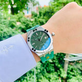 Maurice Lacroix Aikon Chronograph Green Dial Green Rubber Strap Watch for Men - AI1808-SS000-630-5 Buy Now By Maurice Lacroix