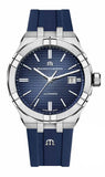 Maurice Lacroix Aikon Automatic Blue Dial Blue Rubber Strap Watch for Men - AI11808-SS000B-430-4 Buy Now By Maurice Lacroix