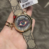 Gucci G Timeless Eye Beige Dial Beige Leather Strap Watch For Men - YA1264022 Buy Now By Gucci