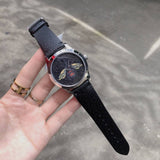 Gucci G Timeless Bee Black Dial Black Leather Strap Watch For Women - YA1264067 Buy Now By Gucci