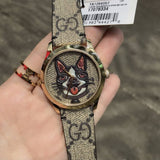 Gucci G-Timeless Brown Dial Brown Leather Strap Unisex Watch - YA1264057 Buy Now By Gucci