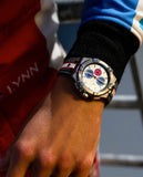 Maurice Lacroix Aikon Chronograph Special Edition Mahindra Racing Silver Dial Grey Rubber Strap Watch for Men - AI1018-TT031-130-2 Buy Now By Maurice Lacroix