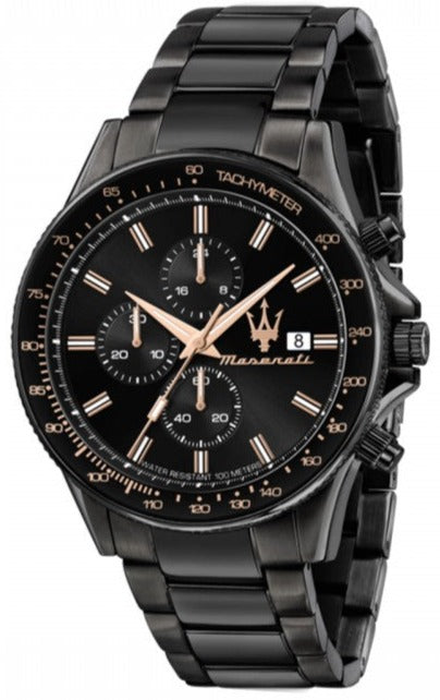 Maserati SFIDA Chronograph Black Dial Black Steel Strap Watch For Men - R8873640011 Buy Now By Maserati