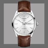 Tag Heuer Carrera Calibre 5 Automatic White Dial Brown Leather Strap Watch for Men - WAR201B.FC6291 Buy Now By Tag Heuer
