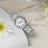 Tissot T Classic Carson Premium Automatic Lady Silver Dial Silver Steel Strap Watch for Women - T122.207.11.033.00 Buy Now By Tissot