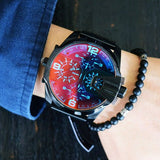 Diesel Uber Chief Chronograph Red Dial Black Steel Strap Watch For Men - DZ7373 Buy Now By Diesel