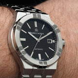 Maurice Lacroix Aikon Automatic Black Dial Silver Steel Strap Watch for Men - AI1807-SS002-330-1 Buy Now By Maurice Lacroix