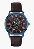 Guess Delancy Analog Brown Dial Brown Leather Strap Watch For Men - W0870G3 Buy Now By Guess